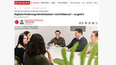 Mein Bezirk Presseartikel Screenshot